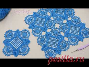 Ажурные КВАДРАТНЫЕ МОТИВЫ вязание крючком МК🧶SUPER Beautiful Pattern Crochet square motifs