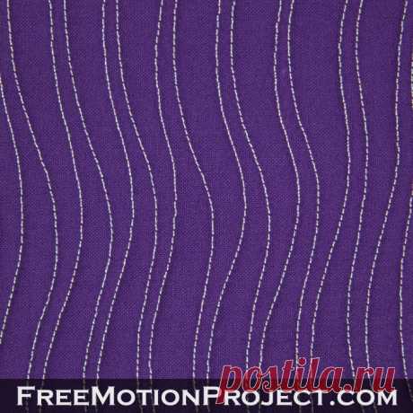 Quilting Design #1 - Shadow Waves - Free Motion Quilting Project Learn how to free motion quilt Shadow Waves, a super easy quilting design on your home machine. Find a free video tutorial with Leah Day to guide you.