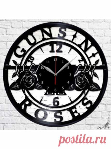 Часы из виниловой пластинки Guns n Roses в Екатеринбурге или с доставкой по России в интернет магазине Винил96.рф.