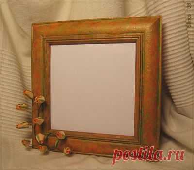 Мастер-класс - рамка для фото "Веточка розы" - Ярмарка Мастеров - ручная работа, handmade