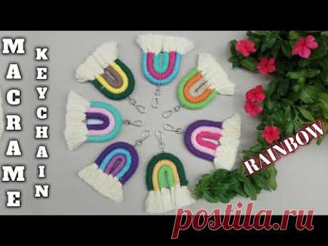 Macrame Business Idea | How To Make Macrame Keychain Rainbow - YouTube