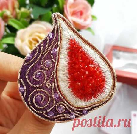 🌿Брошь &quot;Инжир&quot; от @dashi_brooch