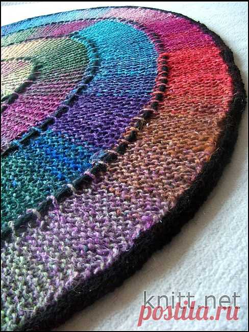 Коврик связанный по кругу | knitt.net | Все о вязании
