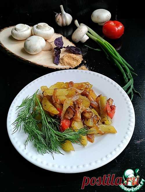 Картофель с грибами в рукаве - кулинарный рецепт
