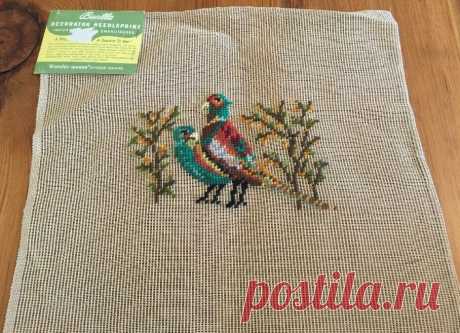 Vtg BUCILLA Needlepoint PHEASANT Pattern PREWORK Virgin Wool 15" x 13" 30331/3 • $21.56 VTG BUCILLA NEEDLEPOINT PHEASANT Pattern PREWORK Virgin Wool 15" x 13" 30331/3 - $21.56. Decorator wool needlepoint with pattern completed in wool on cotton canvas as shown Complete the background and frame or make into a pillow Yarn not included 192558273648