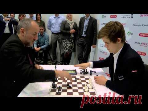 Carlsen, From Moscow to Oman - On the same day the following video was posted on Carlsen's YouTube channel. It's a game between him and his manager Espen Agdestein, who is a strong FM rated 2372 himself