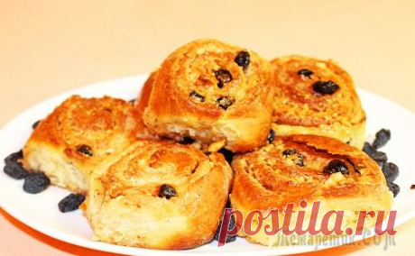 Самые вкусные булочки с изюмом и орехами!
