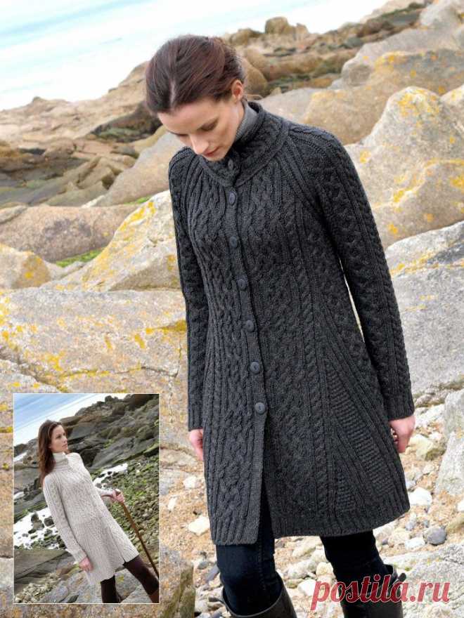 Aran Knitwear - Серое пальто.