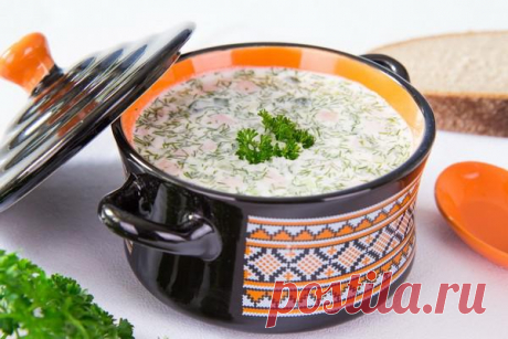 Окрошка на сыворотке.