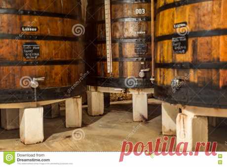 Port Wine Maturing At Wooden Barrel, Cellar Interior In Porto Oporto Town Stock Image - Image of vintage, warehouse: 79783607