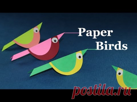 Paper Crafts for Kids - How to Make Paper Bird (Very Easy)