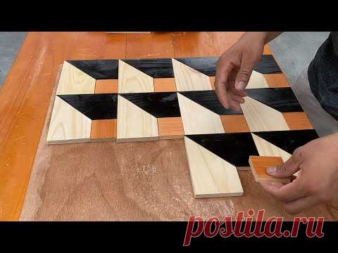 Woodworking Projects // Build A Unique 3D Effect Coffee Table