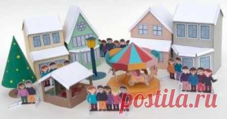 Christmas Time - A Christmas Market Paper Model - by Brother   Offered by Brother USA website,  here is a beautiful decorative paper model of a Christmas Market to decorate your home this Christmas.   ...