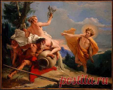 Tiepolo Apollo Pursuing Daphne, ca 1755-60, 68.5x87 cm, NG . Тьеполо, Джованни Баттиста • описание картины, скачать репродукцию • Gallerix.ru