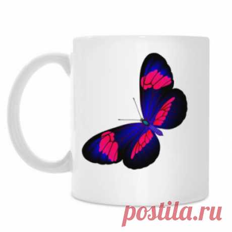 Кружка Кружка белая - Бабочки тропиков.