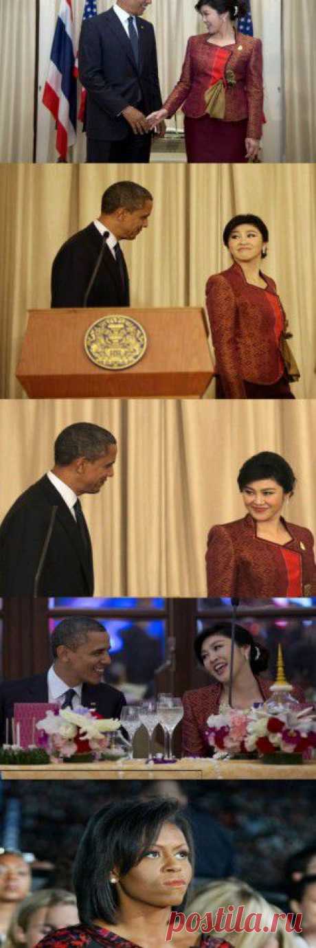 Встреча президента США и премьер-министра Таиланда. Язык жестов))))