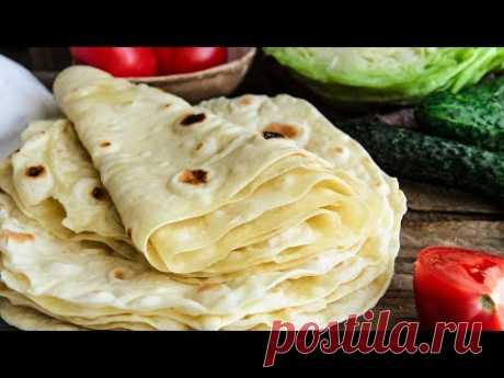 ЛАВАШ в домашних условиях🍴Тонкий (армянский) лаваш для ШАУРМЫ и ЗАКУСОК / ПРОСТО и ВКУСНО!!!