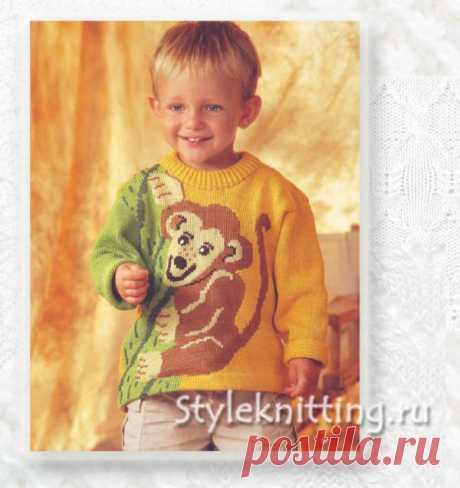Пуловер для мальчика вязаный спицами - Стильное вязание