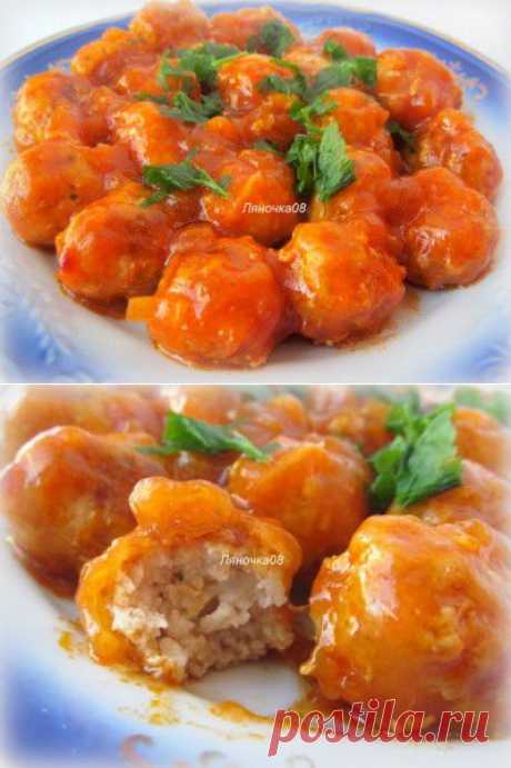 Мясные фрикадельки в томатном соусе (диета Дюкан) : Низкокалорийные рецепты