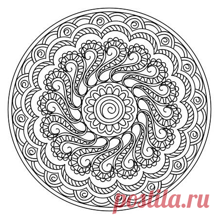 Mandala with hand drawn geometric elements in Arabic, Indian, turkish, pakistan, tribal motifs. Image for anti-stress therapy, adult coloring books, tattoo, decorate plates, porcelain, ceramics, crockery. eps 10 123RF - Миллионы стоковых фото, векторов, видео и музыки для Ваших проектов.