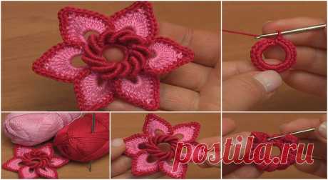 Crochet Irish Double Layered Flower – CRAFT-ADDICTS