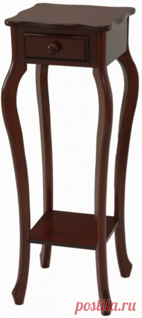 Amazon.com: Frenchi Furniture Wood Plant Stand with Curved Legs in Cherry Finish: Home & Kitchen