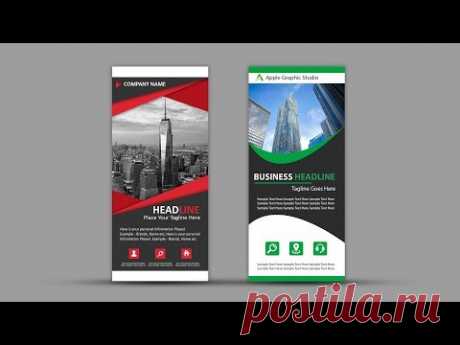 How To Design Roll Up Banner for Business | Photoshop Tutorial