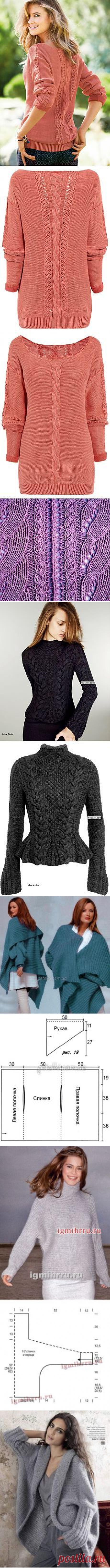 pulover reglan s razrezom 2 Домоседка | узоры | Рубашки для мужчин, Выкройки одежды и Кардиганы