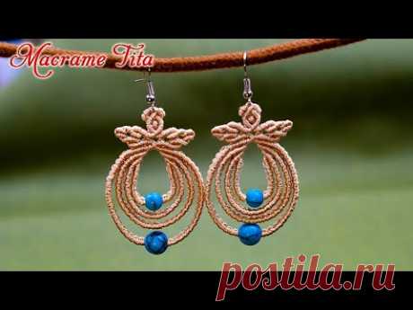 Macrame tutorial | DIY Earrings With Beads | Easy Macrame Tutorial for Beginners