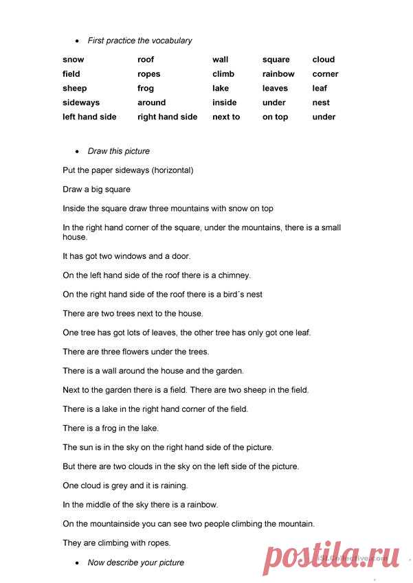 Listen/Read and Draw worksheet - Free ESL printable worksheets made by teachers