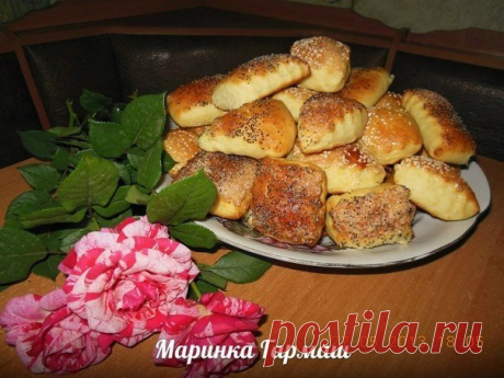 Дрожжевое печенье к чаю с кунжутом, маком и семечками!.