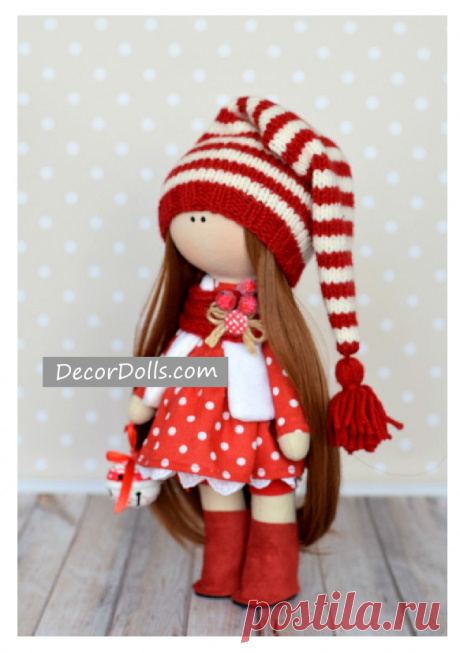 Christmas Art Doll, New Year Gift Doll, Xmas Rag Doll, Nursery Soft Do – Decor Dolls