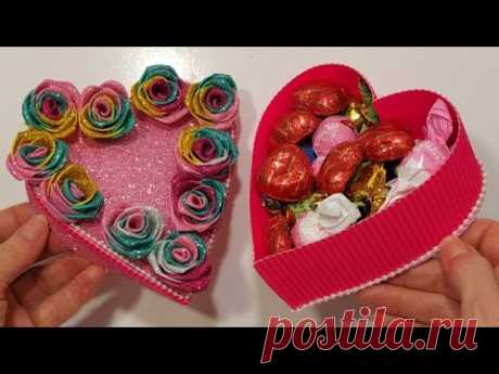 ЭТО ТО, ЧТО ВАМ НУЖНО!смотри КАЖДЫЙ СМОЖЕТ СДЕЛАТЬ!diy ПОДАРКИ своими руками 2 идеи-коробка сердце