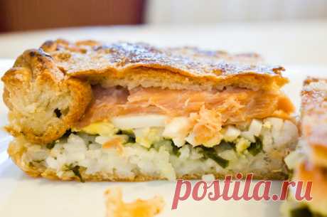 Самый вкусный рыбный пирог: воздушный, ароматный, полный сочной начинки!