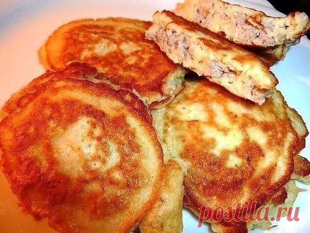 ";Мясные оладьи на скорую руку";