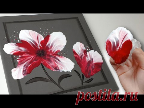 (673) Beautiful flowers in the frame | One-touch technique | Easy Painting ideas | Designer Gemma77