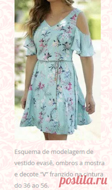 Vestido ombros a mostra | DIY - molde, corte e costura - Marlene Mukai