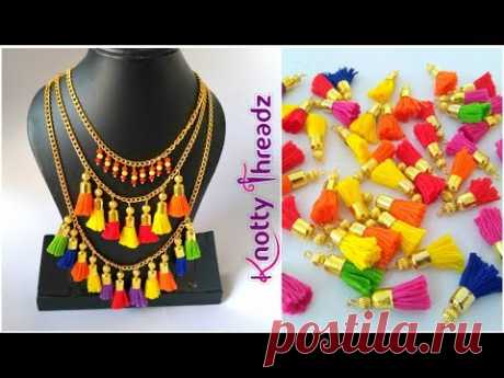 Multi Colour Tassels Necklace | Trendy Boho Jewelry | Stylish Kuchu Necklace | www.knottythreadz.com