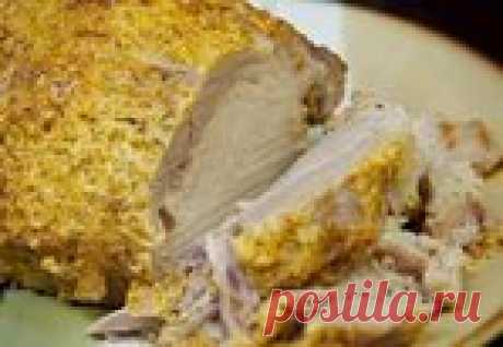 Свинина, запеченная с майонезом и специями.