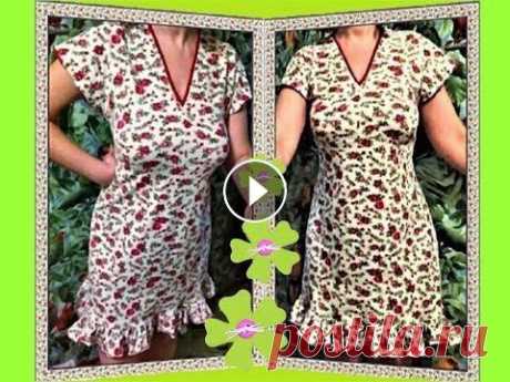 ШЬЕМ НОЧНУЮ СОРОЧКУ БЕЗ ВЫКРОЙКИ    HOW TO SEW A NIGHT SHIRT WITHOUT A TEMPLATE WIE MAN EIN NACHTHEMD OHNE SCHABLONE NÄHT テンプレートなしでナイトシャツを縫う方法 Ссылка с построением ночной сорочки Building a nightgown Bauen Sie ein Nachthemd Как бы...