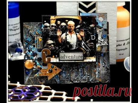 Step-by-Step Mixed-media ATC series/ Миксмедийные АТС, пошаговый мастер-класс. - YouTube