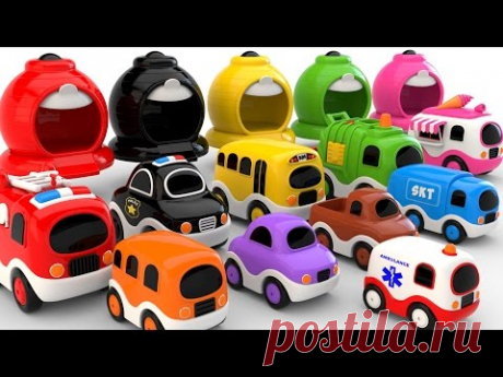 Colors for Children to Learn with Street Vehicles - Colours and Numbers Videos Collection