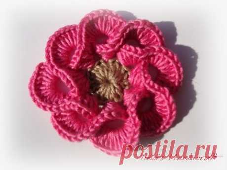 3D crochet flowers multi petals  - 1