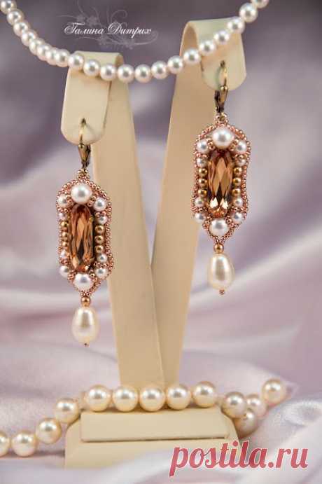 Earrings &quot;Versailles&quot;, bead earrings mastrer class | Все о рукоделии: схемы, мастер классы, идеи на сайте labhousehold.com