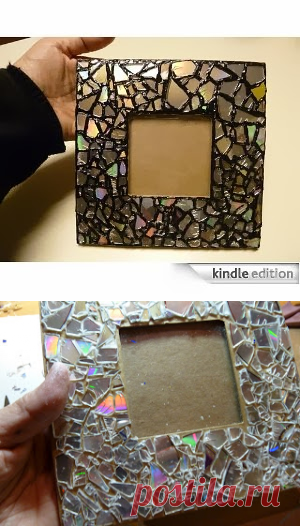 Сделать это легко промыслы: Восстановленный CD Мозаика Photo Frame