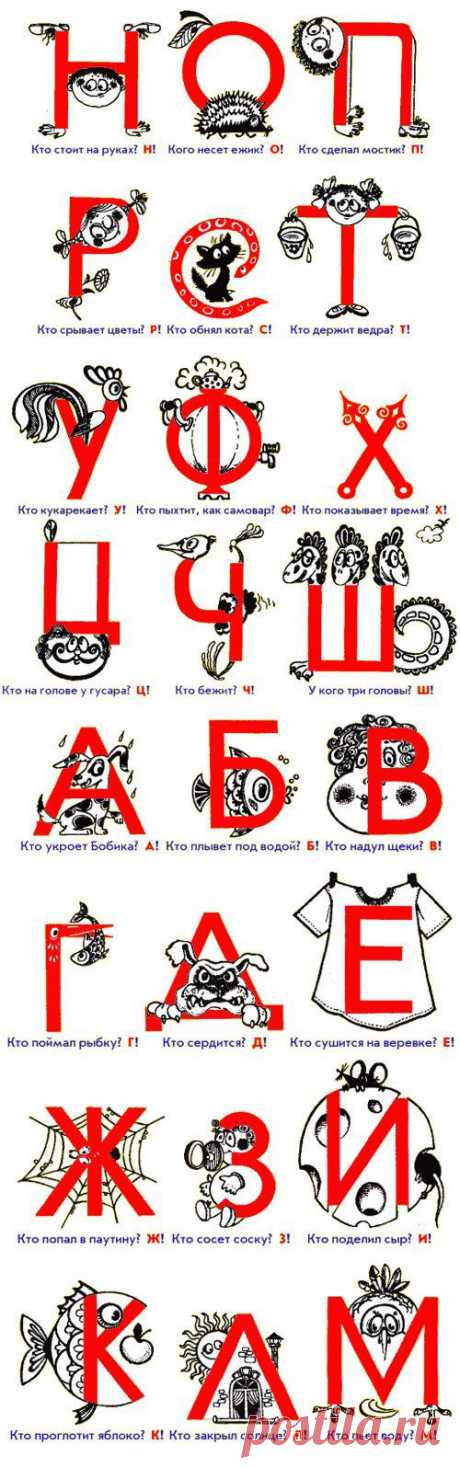 Учим буквы русского алфавита по методике Сессиль Лумпан
