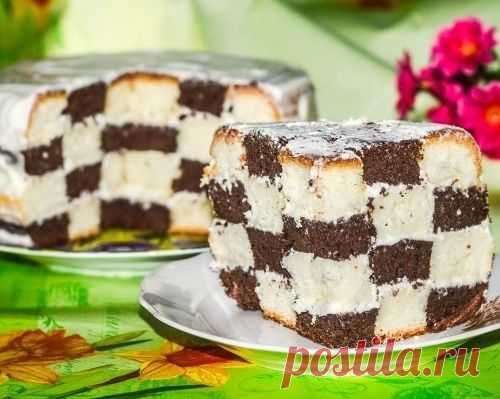 Шахматный торт в мультиварке
