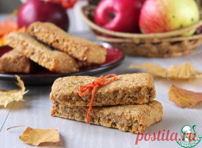 Овсяные батончики с курагой и яблоком Кулинарный рецепт