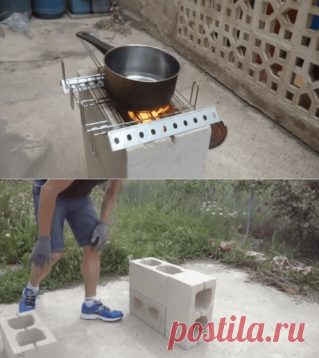 Бюджетная печь из шлакоблоков
