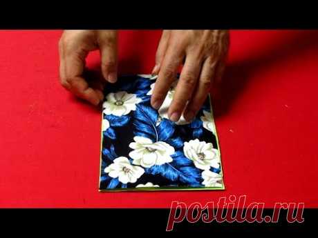 DIY1,000원짜리 구제 스커트로 "스마트폰 파우치" 만들기/make a "floral smartphone pouch"